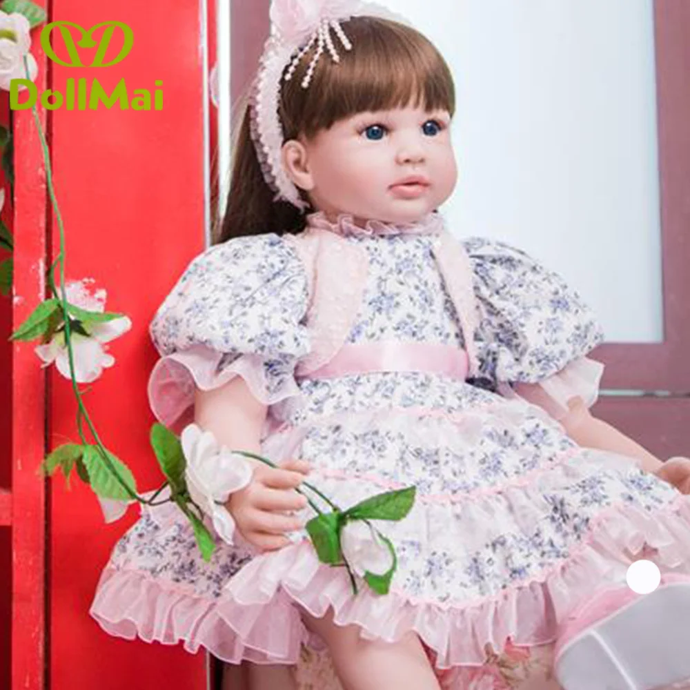 

60cm Silicone Vinyl Reborn Baby Doll Toy 24inch Princess Toddler girl doll bebes reborn menina Child Birthday Gift DollMai doll