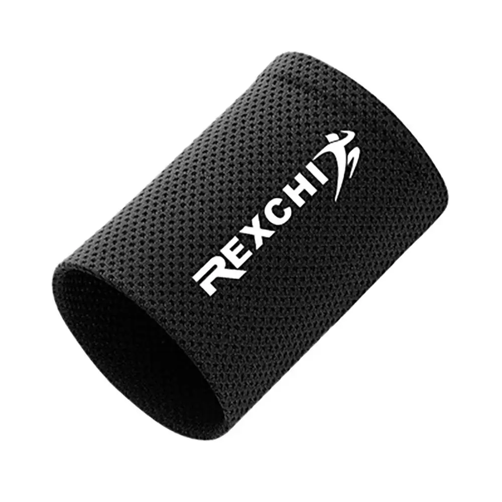 1pc Wristbands Sport Sweatband Hand Band Sweat Wrist Support Brace Wraps Guards Gym Volleyball Basketball Teenis Dropship#0619 - Цвет: BK