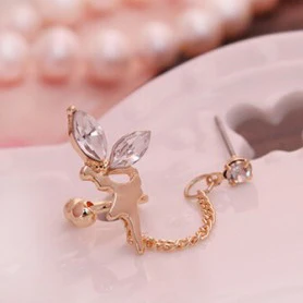 

Fashion Exquisite Angel Wing Ear Cuff Crystal Ear Clip For Women Wrap Earrings Jewelry Wholesale 5E232