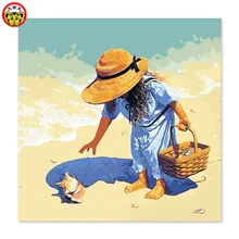 Catch the sea pick shellfish нарисованная на холсте Цифровая живопись известные картины абстрактная живопись