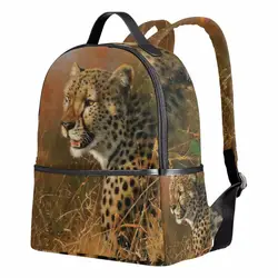Unicreate леопардовый Рюкзак 3D печати холст рюкзак сумки для путешествий для девочек и мальчиков notebag школьный рюкзак