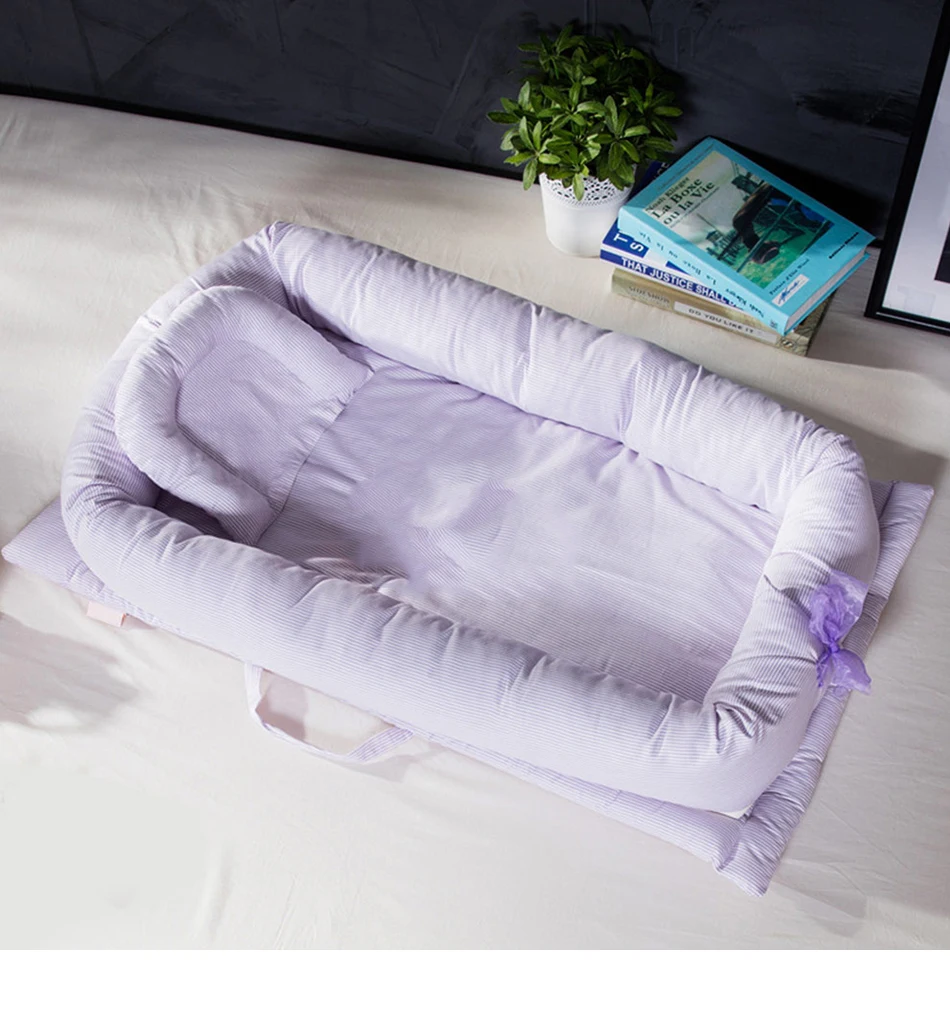 90*55 см портативная детская кроватка мягкое детское гнездо с принтом Babynest постельное для колыбели детская кроватка из хлопка детское