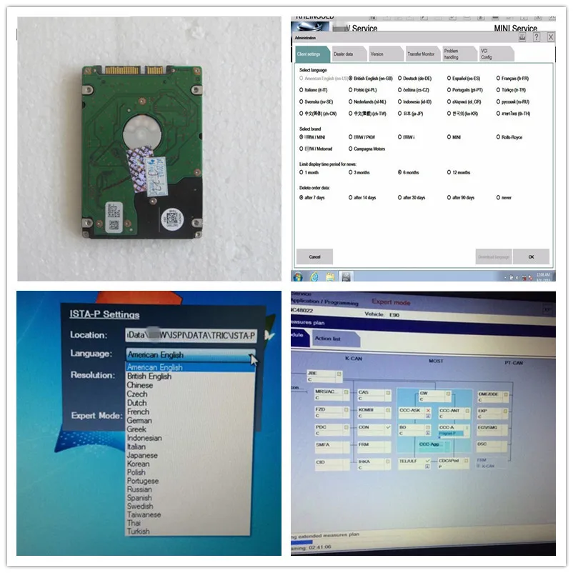  201912 para BMW ICOM A2 Software HDD última versión ISta D 420 ISta P 366 hdd 500gb modo experto co