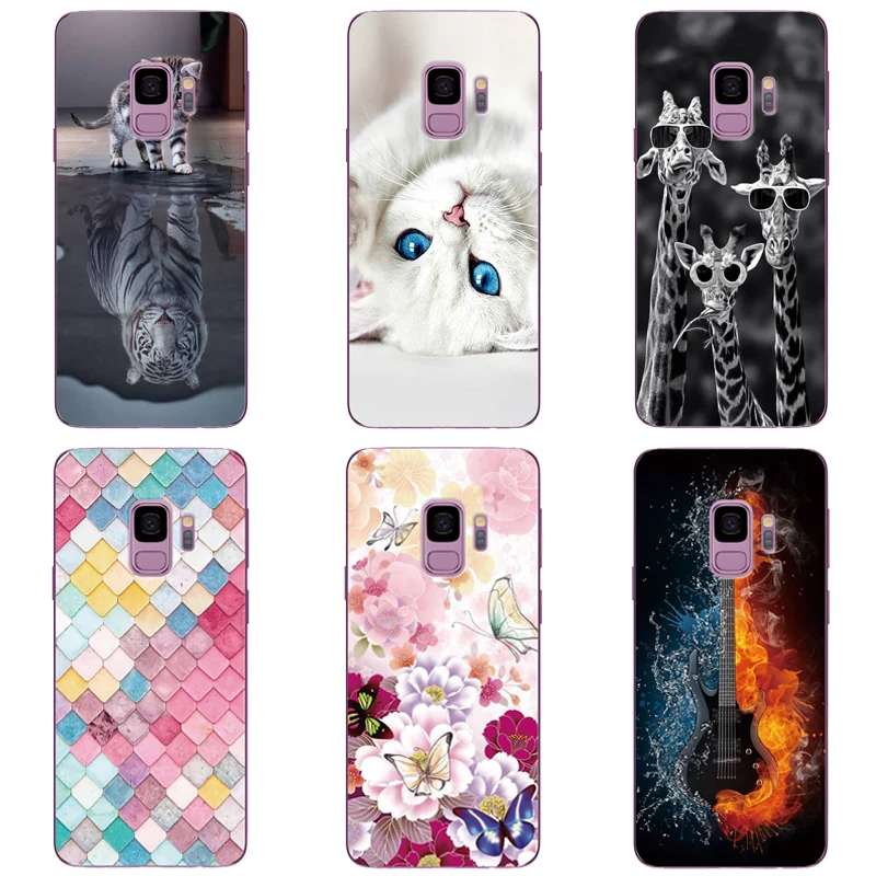 For Samsung Galaxy S9 Case 5.8&quot Phone Back Cover Painted Cases Plus S 9 Protection Shell | Мобильные телефоны и