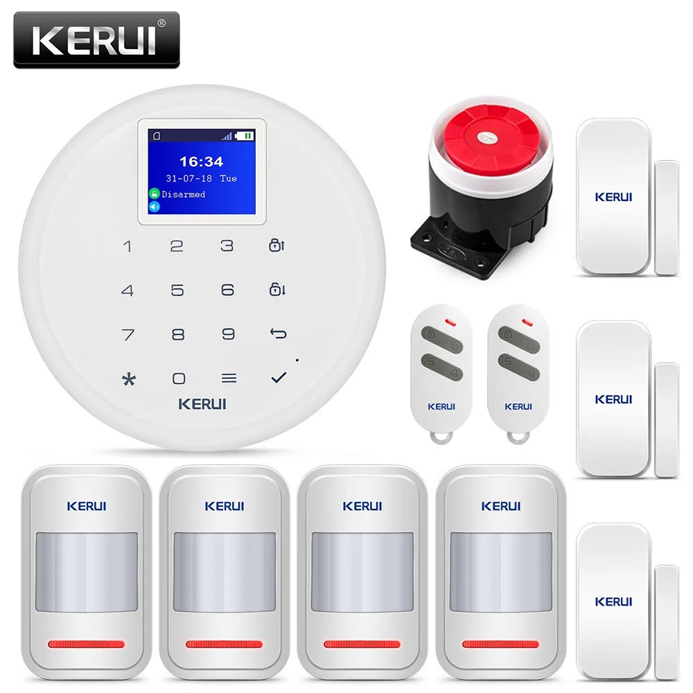 

KERUI G17 Wireless 433MHZ Android APP Control With Sensor Home Security GSM Alarm System Burglar Alarm Kits