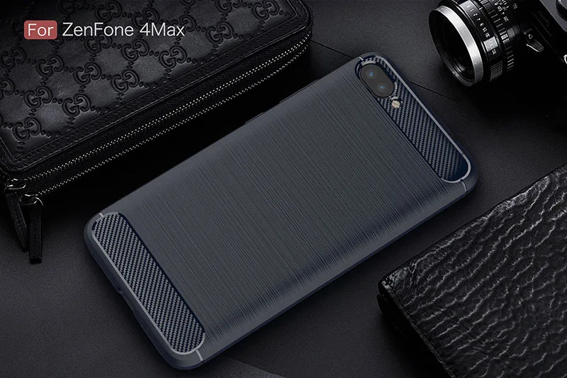 carbon fiber brushed silicone case asus zenfone 4 max (12)