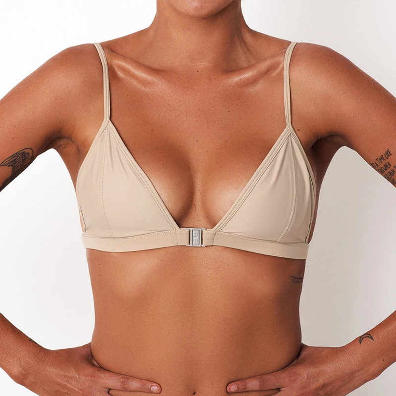 

2018 High Quality Sexy Women Bandage Bikini Top Solid Triangle Bra Bikini TOP Beach Bathing Swimsuit Female Brazilian Swimsuit