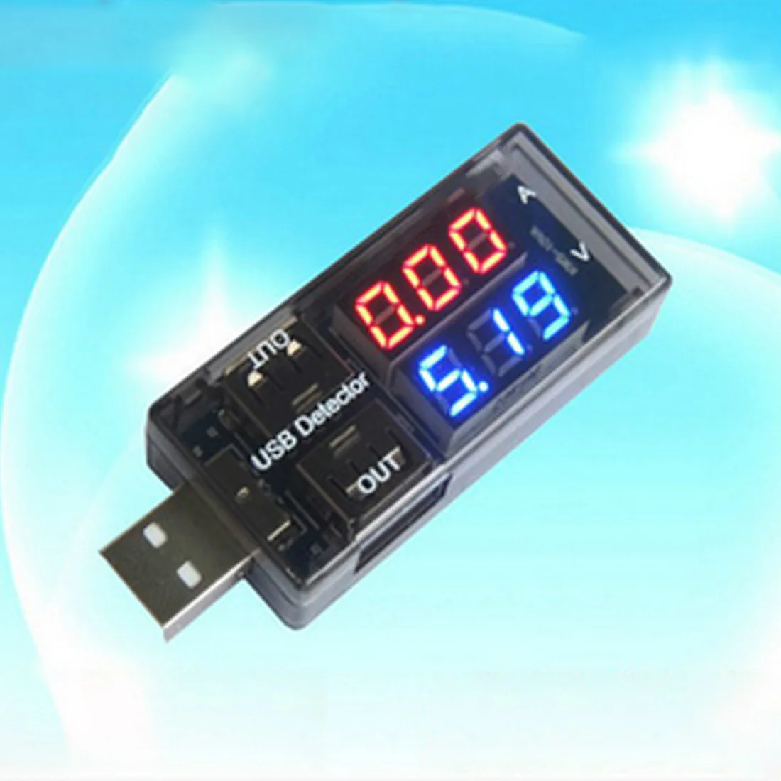 

USB Current Voltage Meter Digital Red+Blue Dual Display Charging Detector Tester Battery Voltmeter Ammeter Charger Indicator