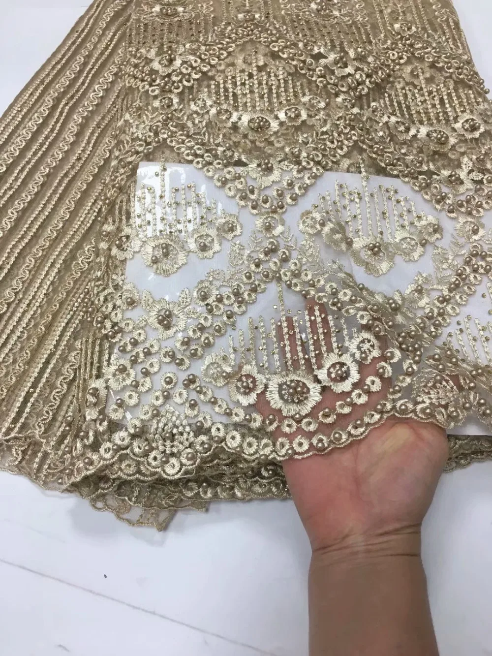 gold bridal lace