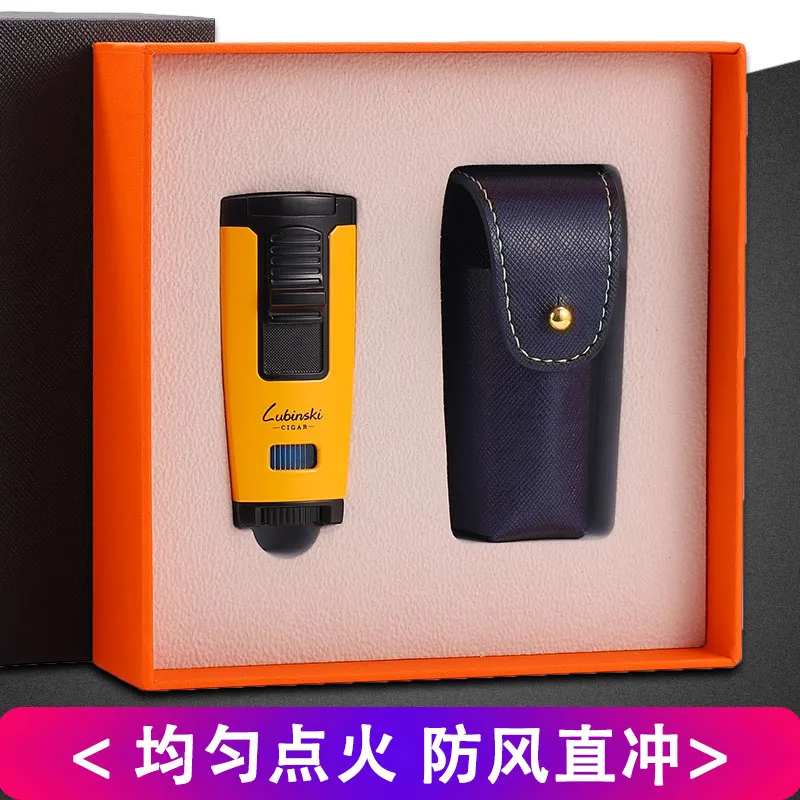 

COHIBA Gadgets Windproof 1 Torch Jet Flame Cigarette Cigar Lighter Butane Gas Smoking Lighters with Cigar case and gift box