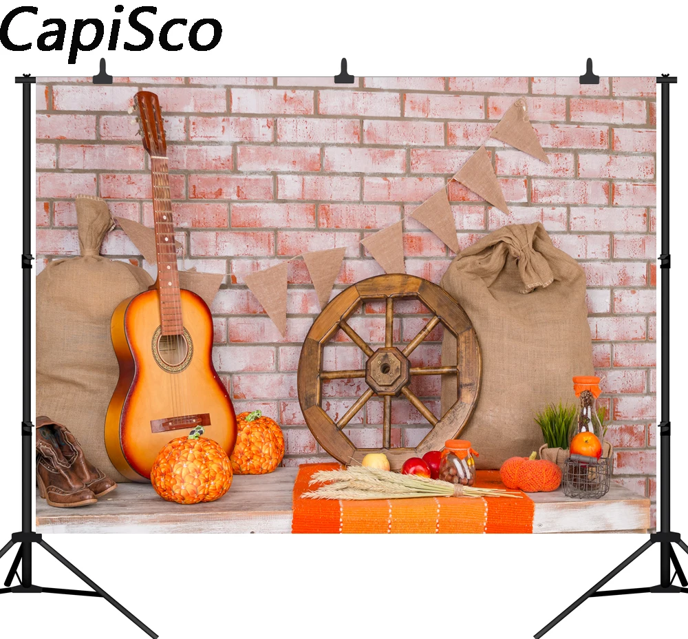 

Capisco Brick Wall Guitar fruit flag Sack indoor Portrait Photographic Backgrounds Photo Backdrops Photocall Photo Studio