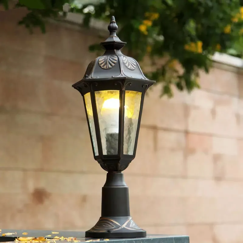 HAWBOIRRY modern community villa home outdoor garden lamp post European retro balcony corridor column lamp