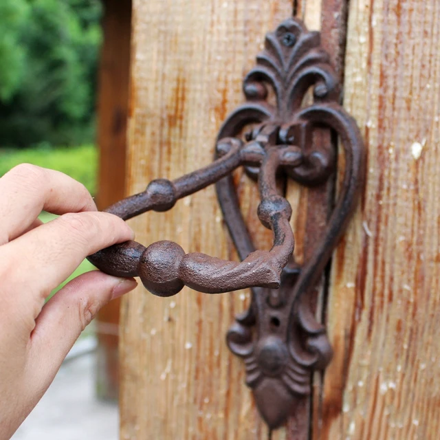 2 Cast Iron Door Knocker Vintage Metal Handle Latch Gate 2 Cast Iron Door Knocker Vintage Metal Handle Latch Gate Decoration Home