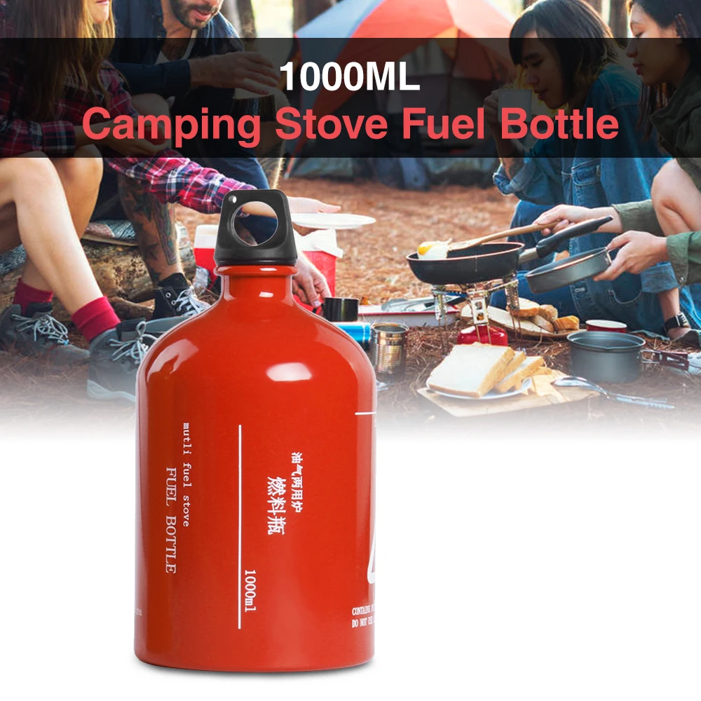 

1000ML Empty Fuel Bottle Petrol Kerosene Alcohol Gasoline Container Camping Stove Fuel Bottle Multi Tool Camping Equipment