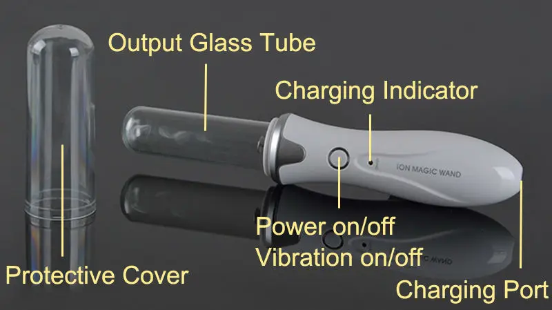 Перезаряжаемый Высокочастотный электрод, волшебная палочка, ионная Гальваническая, против морщин, лечение акне, уход за кожей, помощь, маска для лица, средство для проникновения