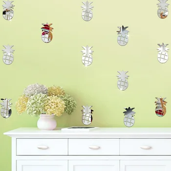Ceny Funlife Fabryka Sprzedaż Bezpośrednia Dekoracja Pokoju Dla Dzieci Naklejki ścienne środowiska Owoce Ananas Lustro Naklejki ścienne