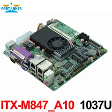 Mini Itx industrial motherboard 1037U 10COM Dual 24 font b bits b font LVDS POS Machine