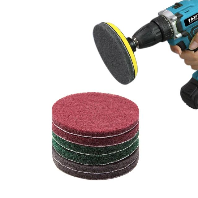 TASP 5 дюймов 125 мм drill питание кисточки плитка скруббер чистящие cleaning комплект абразивной полировки pad