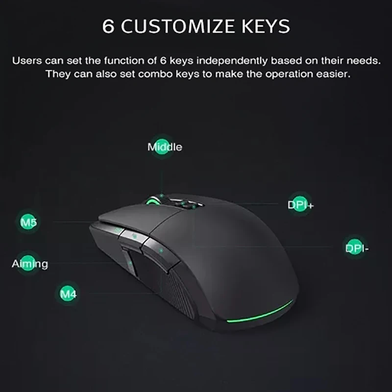 [Оригинал] Xiaomi портативная Проводная игровая мышь 7500 dpi 6 клавиш программируемая 2