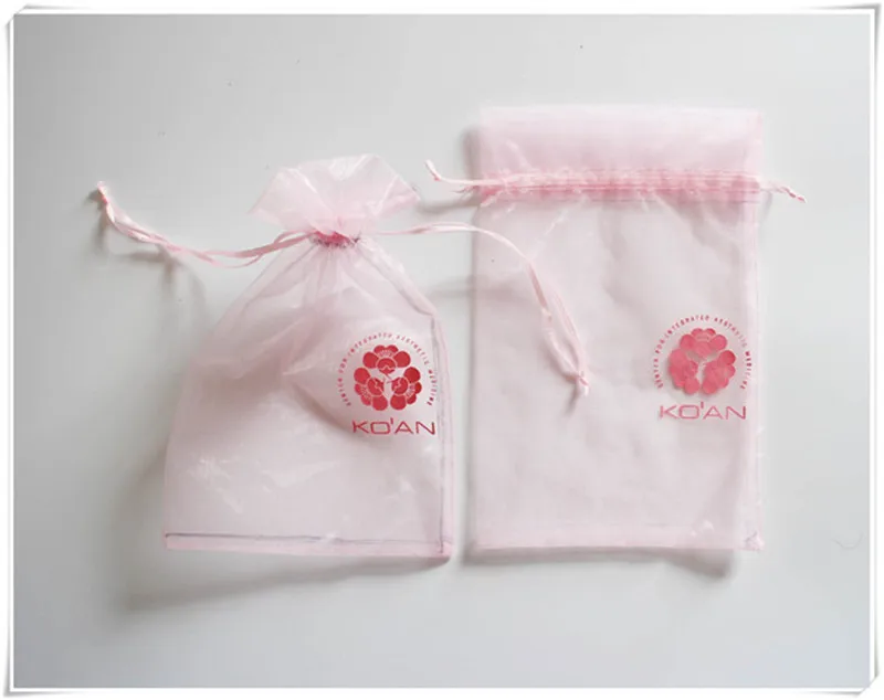 

Organza OEM ribbon Logo Organza Gift Candy Bags Jewellry Package Pouch