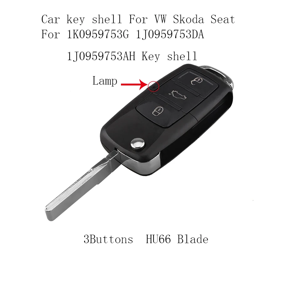 Складной флип чехол для VW Passat Polo Golf Touran Bora Ibiza Leon Octavia Fabia 3 кнопки 753 г|key case for car|folding