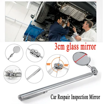 

Silver Car Maintenance Inspection Mirror Universal Folding Telescopic Mirror Welding Chassis Inspection repair tools 30mm