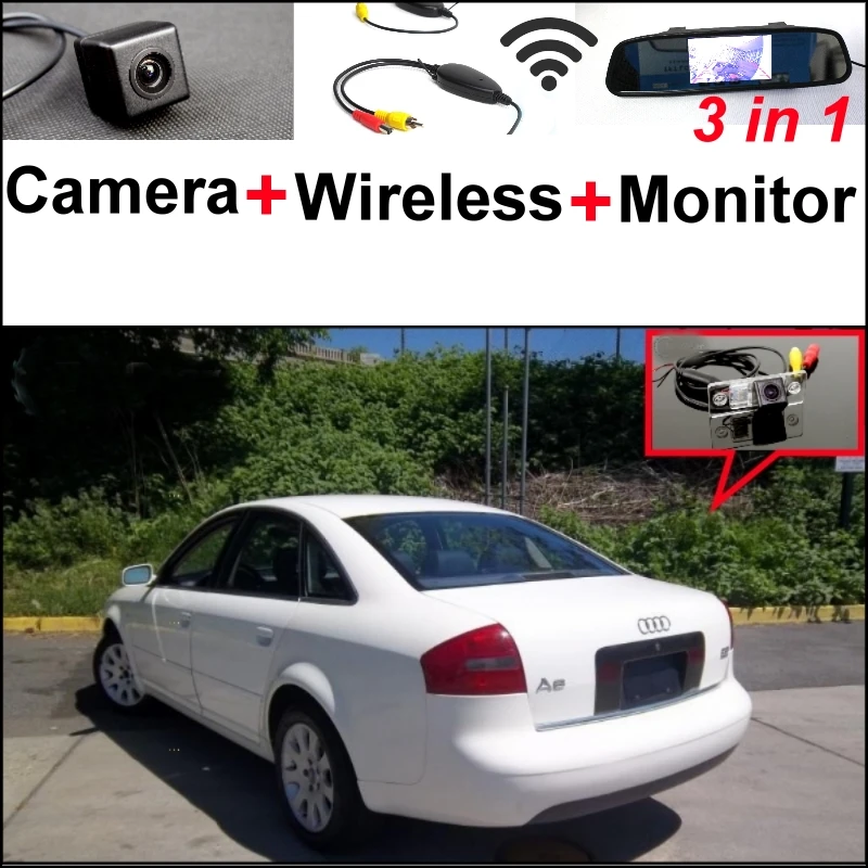 

3 in1 Special Rear View Wifi Camera + Wireless Receiver + Mirror Monitor Easy Parking System For Audi A6 S6 RS6 C5 MK5 1997~2004