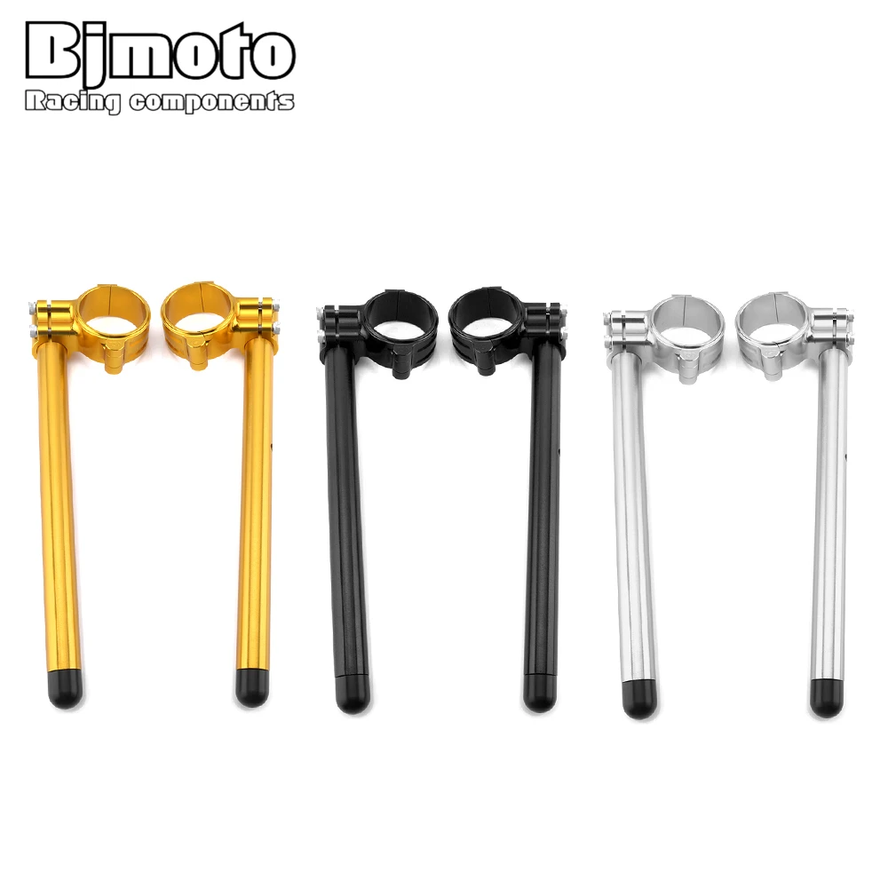 

BJMOTO 7/8" Motorcycle Adjustable Clip-on Fork Split Handle Bar CNC 50mm 55mm Clip On Handlebar For BMW S1000RR/S1000R/HP4 09-16