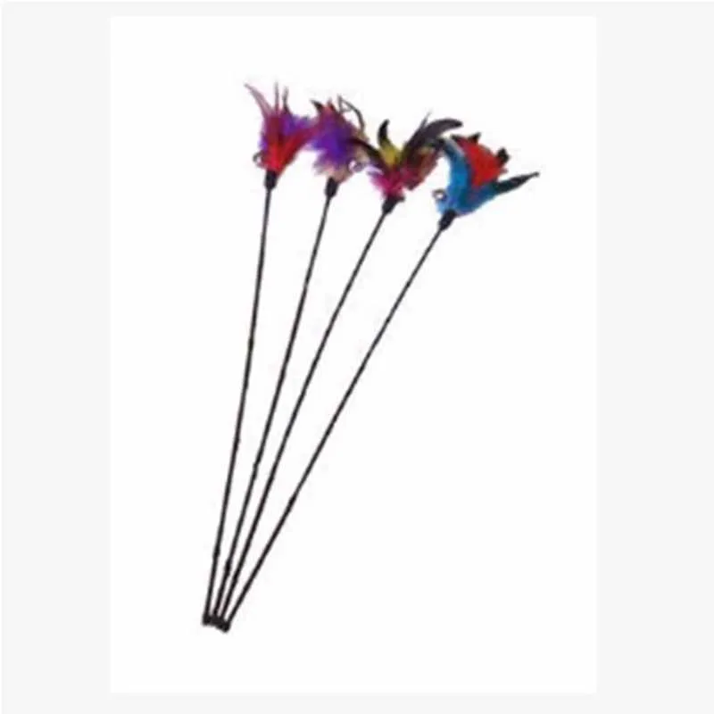 

Cat favorite toy mouse funny cat type funny cat feather and small bell color rod