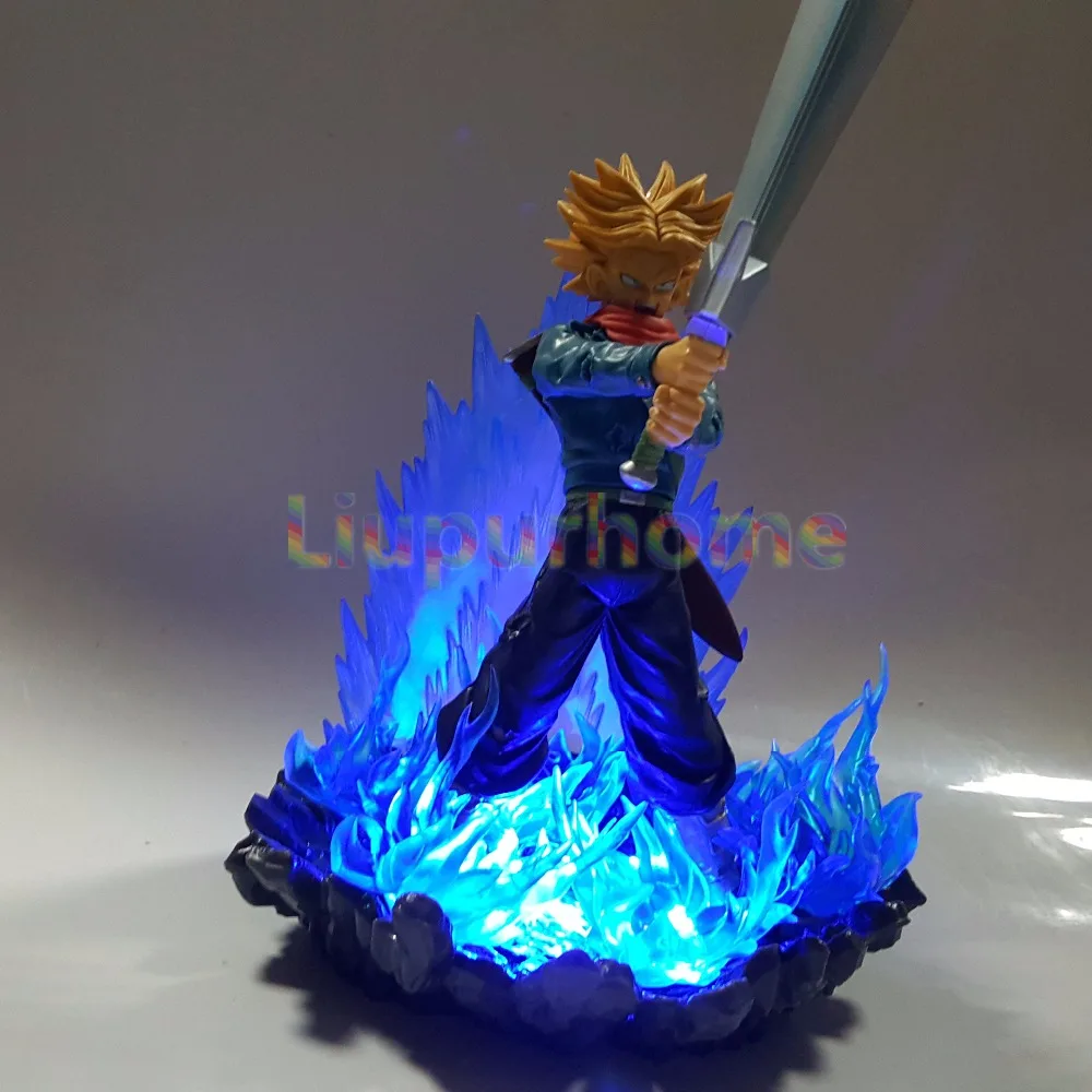 Dragon Ball Z Trunks The sword of hope Led Blue Fire Night Lights Lamp Anime Dragon Ball Super Trunks Decorative Led Lighting