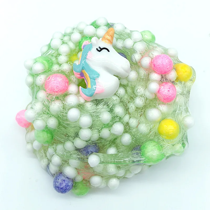 

Cute Unicorn and Pearl Modeling Clay Fashion Fluffy Floam Slime Scented Stress Relief No Borax Unicorn Slime Toys For Children