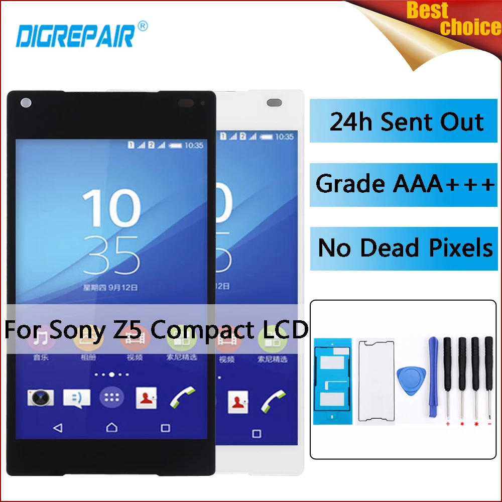 

4.6" z5 compact lcd For Sony Xperia Z5 Compact mini E5803 E5823 LCD Display Digitizer Touch Screen Replacement z5 compact screen