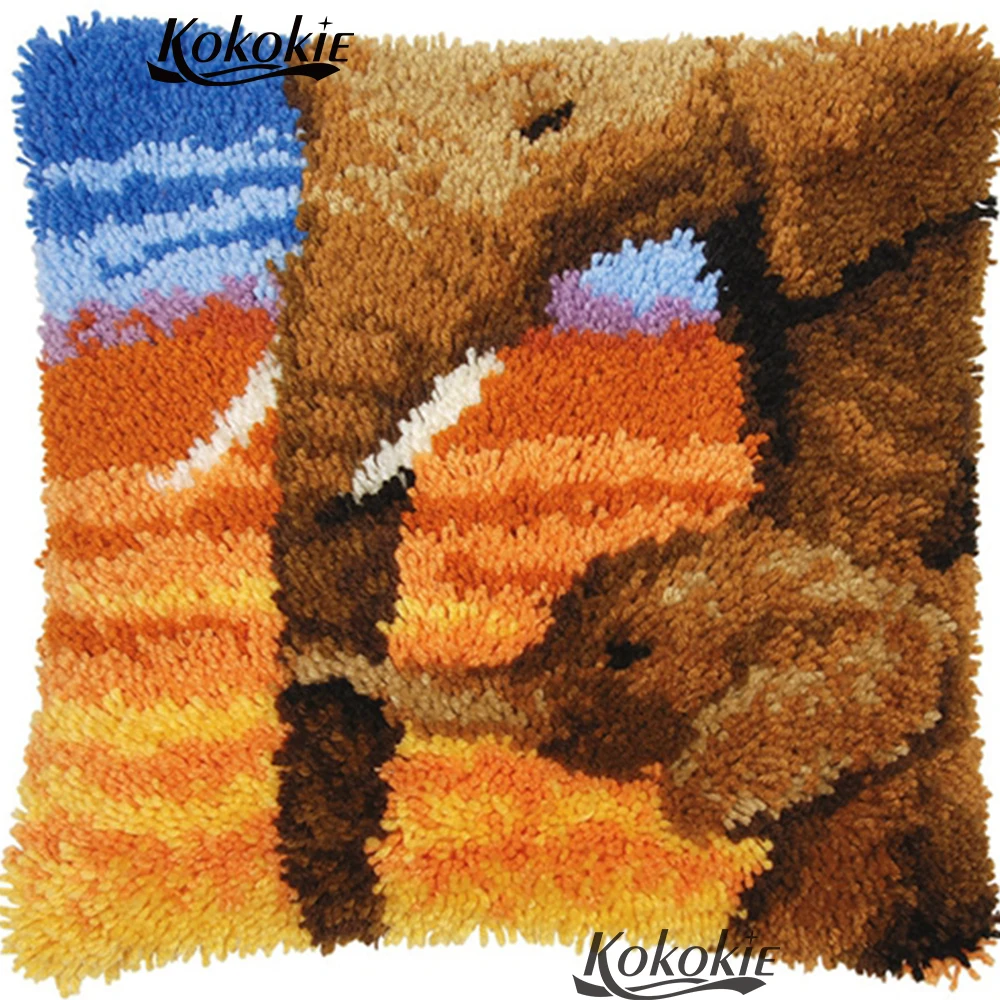 Latch hook rug kits handicraft needlework cross stitch kits cushion