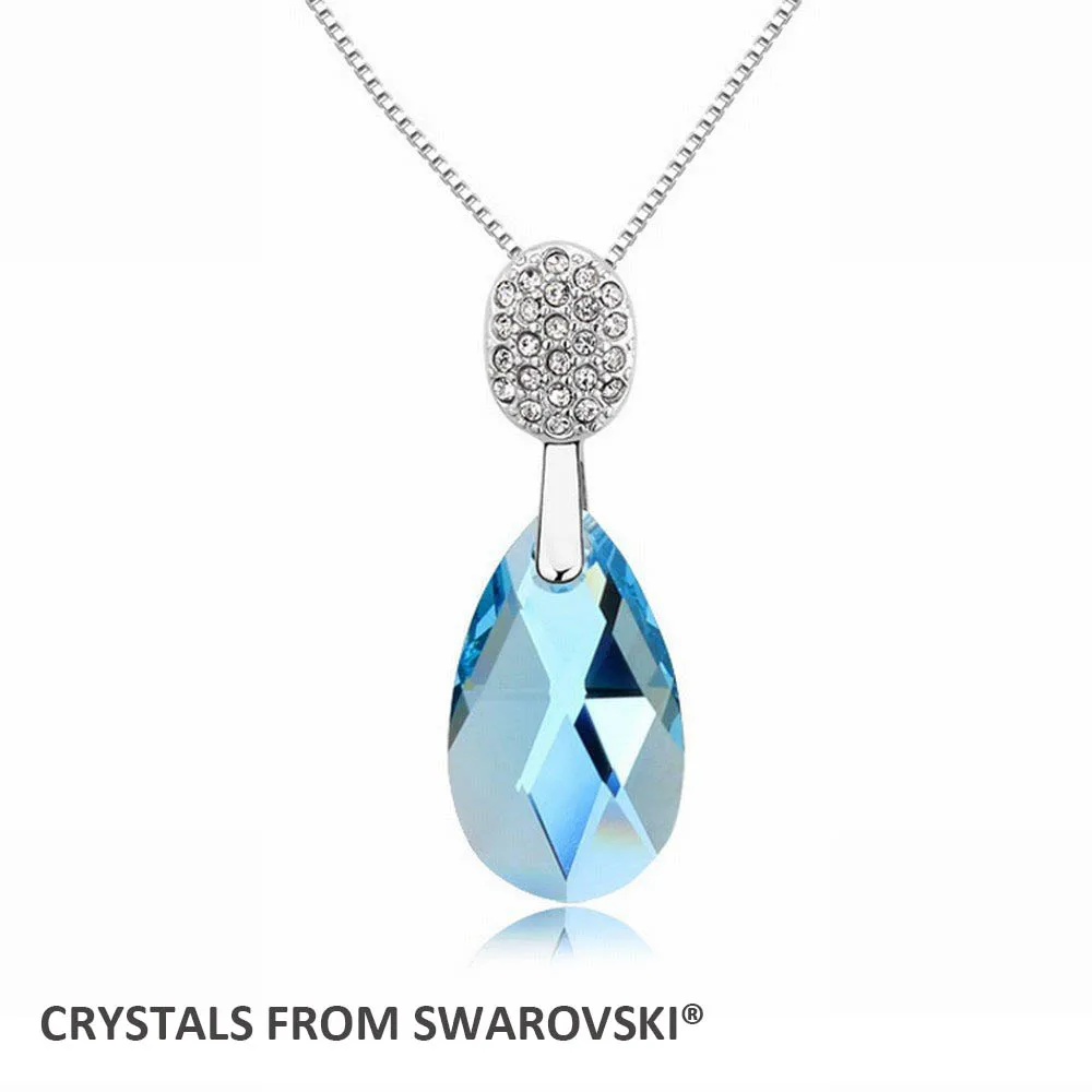 

2015 New design! Crystal Pear-Shaped pendant necklace With Crystals from SWAROVSKI for Valentine's Day gift