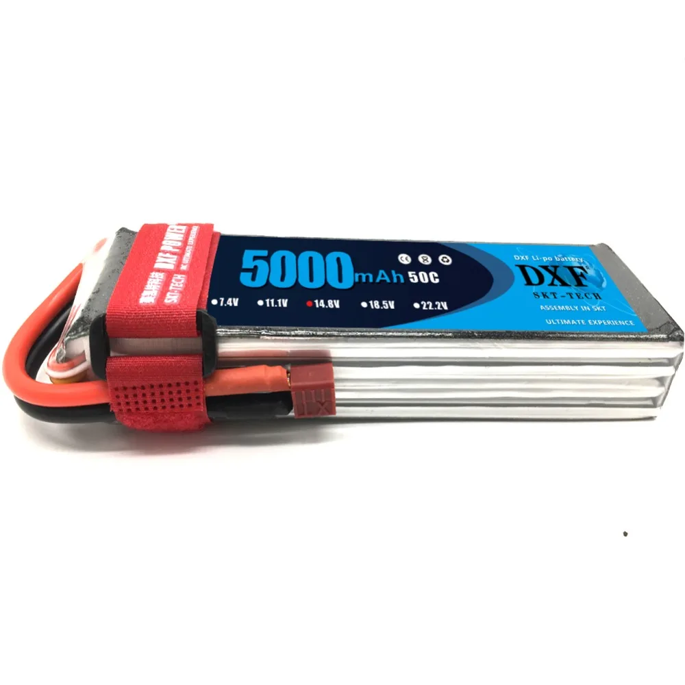 

DXF RC Lipo Battery 14.8V 5000mah 50C AKKU Batteria For RC Model Trex 500 Helicopter Traxxas Car Boat
