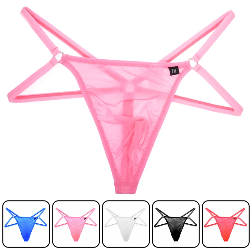 

Super Thin Ice Silk Seamless Panties Cheap New Sexy Lingerie Men Thong Bodysuit Gay Underwear Sheer Mens Thongs Male Underwear