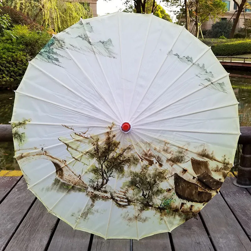 Промасленный бумажный зонтик дождь женский Декор винтажный зонтик реквизит для танцев зонтик персиковый цвет Китайский нематериальный культурный зонтик - Цвет: of the Yangtze River
