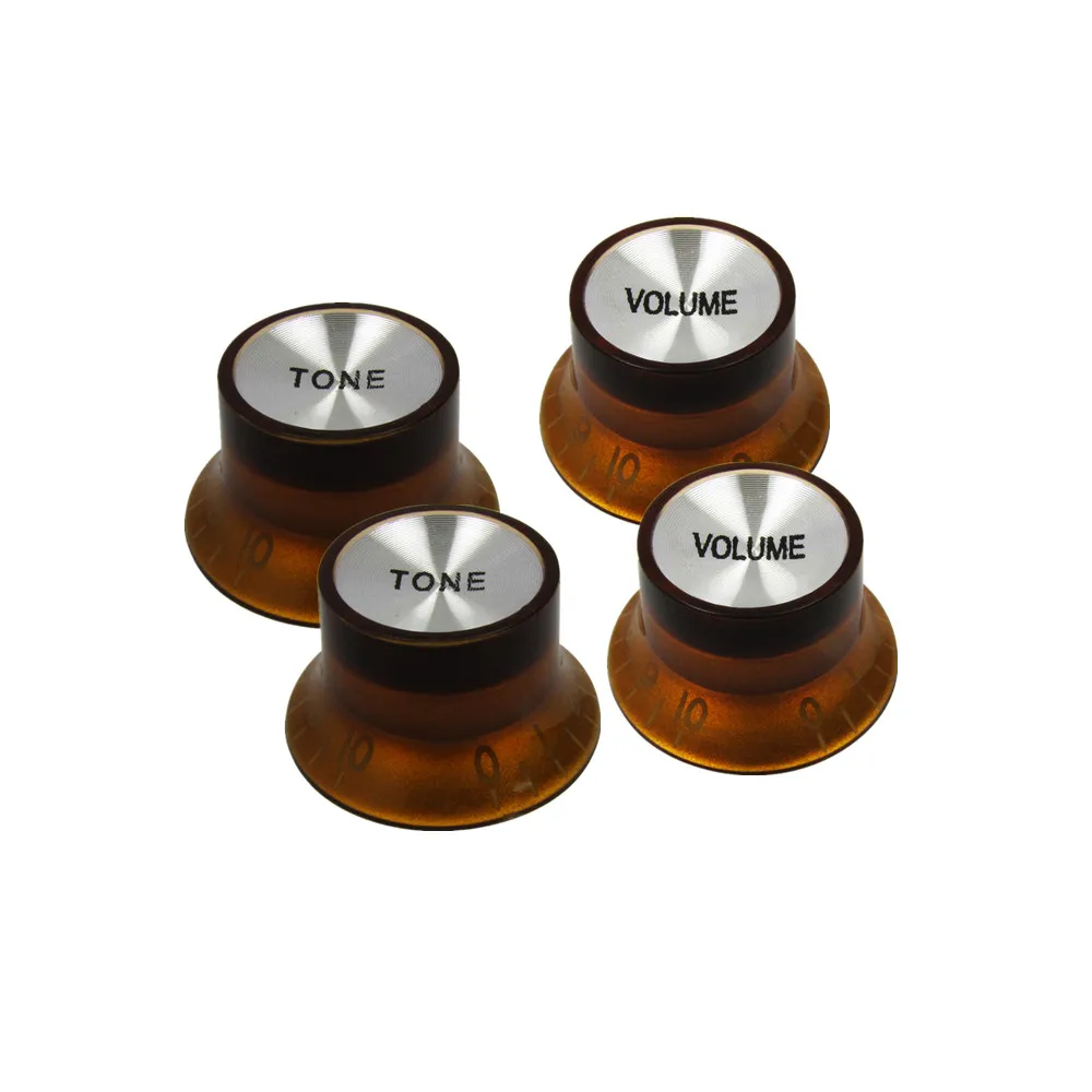 4pcs/lot Electric Guitar Tone Volume Knobs 2T2V Speed Control Knobs 6mm Split Shaft for LP/SG