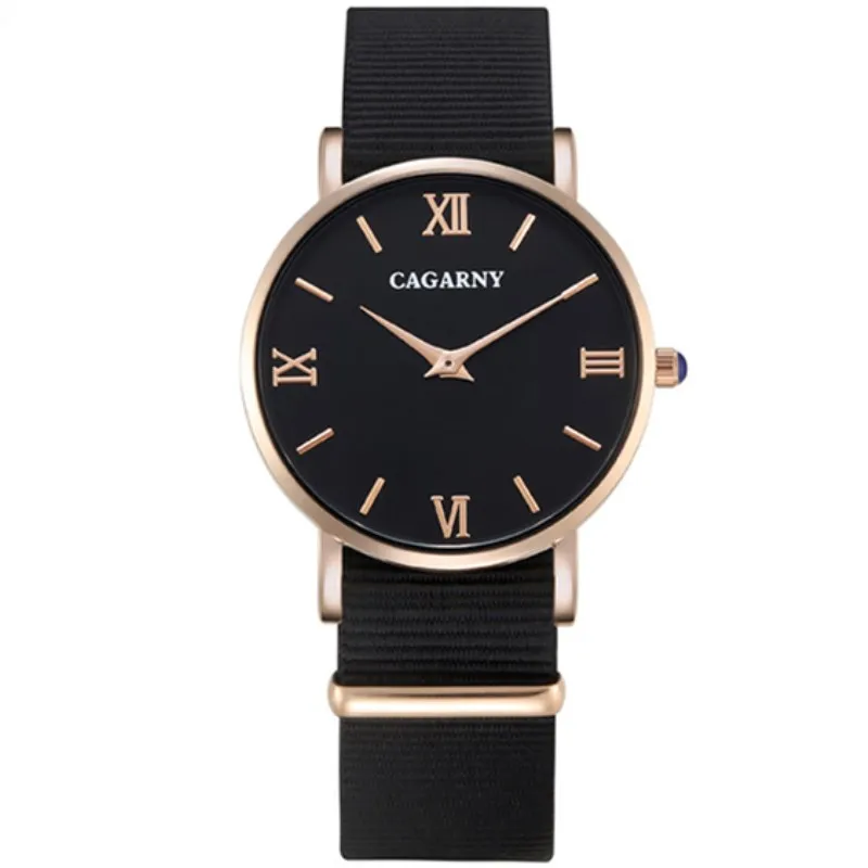 

CAGARNY Women Watches Fashion Brand Ultra Thin Women Gold Watches Gifts Nylon Bracelet Wristwatch Ladies Casual Girls Hand Clock