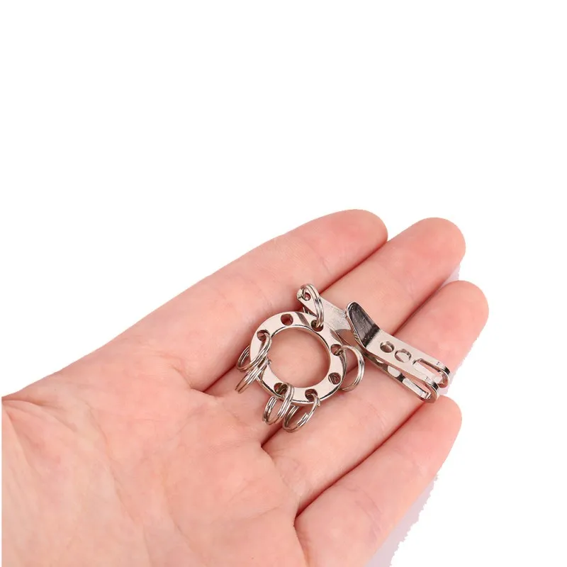 

New Outdoor Survival EDC Bag Suspension Clip with Key Ring Carabiner Stainless Steel Quick link EDC Tool