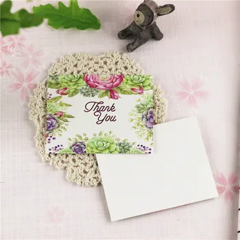 

50pcs/lot Fashion Gift DIY Greeting Cards Vintage Thank you flowers style card set memory Postcard set Greeting Card
