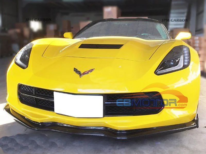 

UNPAINTED RKS Front Lip spoiler 3Pcs/set For Chevrolet Corvette C7 2014UP T062F
