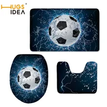HUGSIDEA модные чехлы для сиденья унитаза ванная комната, Туалет аксессуары 3 шт./компл. 3D мяч печать крышка унитаза мягкие водонепроницаемые коврики