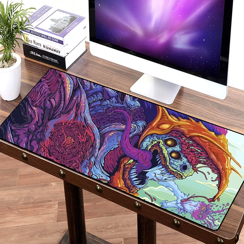 900x400 мм большой игровой коврик для мыши XL XXL оверлок Настольный CS: GO CSGO dragon hyper beast