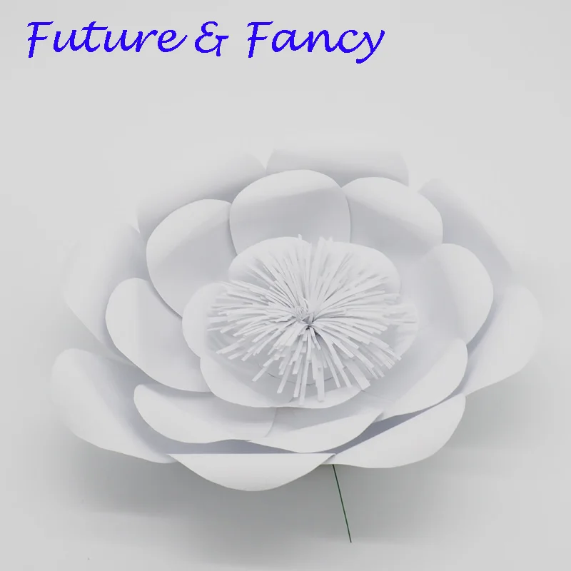 

1 Piece Pure White 30CM Cardstock Customized Giant Paper Flower For Wedding Backdrops Windows Display Kids' Room Deco Handmade