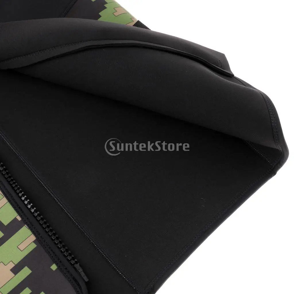 2.5mm Neoprene Green Camo Scuba Diving Wetsuit Top Snorkeling Surfing Winter Swimming Kayak Jetski Warm Thermal Jacket S-XXL