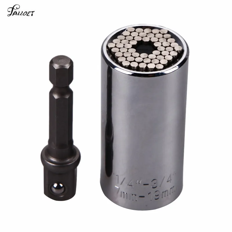 

Torque Wrench Head Set Socket Sleeve 7-19mm Power Drill Ratchet Bushing Spanner Key Magic Grip Multi Tools