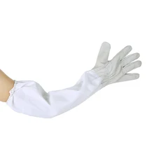 Перчатки для пчеловодов вентилируемые с длинными рукавами пчеловодства защитные перчатки и оборудование пара козьей кожи перчатки для пчеловодов