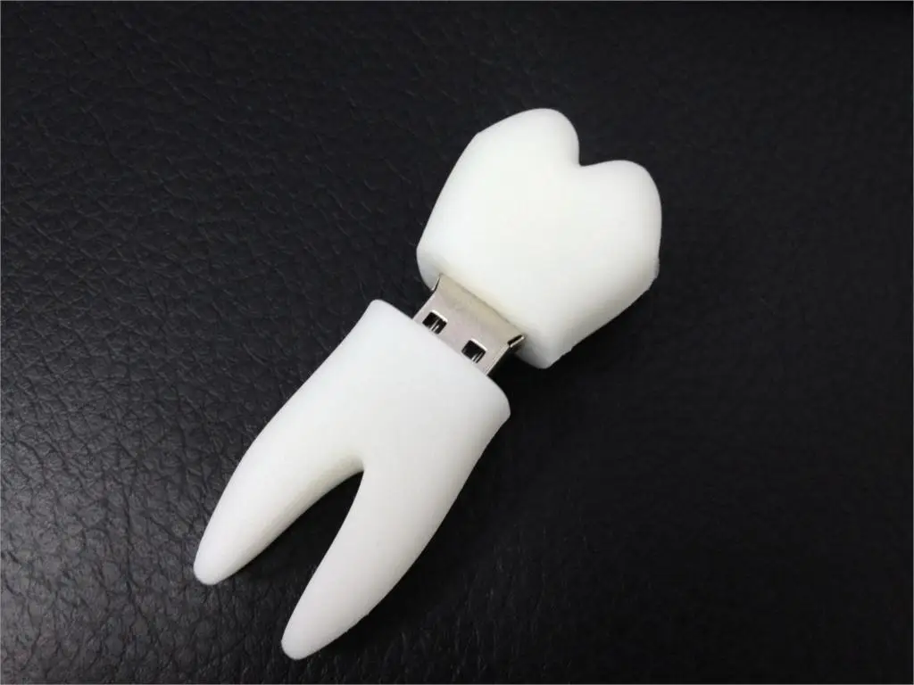 USB stick real capacity white tooth shape usb flash drive 2gb 4gb 8gb