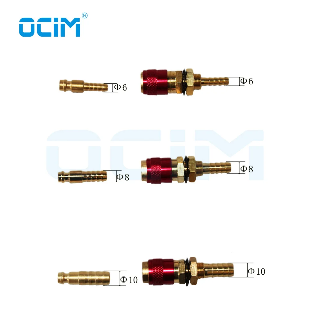 1 шт. красный с водяным охлаждением газовый адаптер быстрый разъем для MIG и TIG сварочный фонарь
